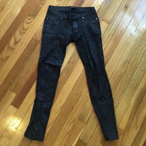 Leather look jeggings